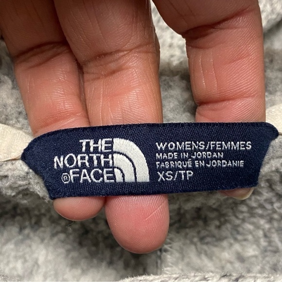The North Face Jacket Women’s Size XS Gray Crescent Hooded Wrap Sweater Coat - Picture 12 of 17